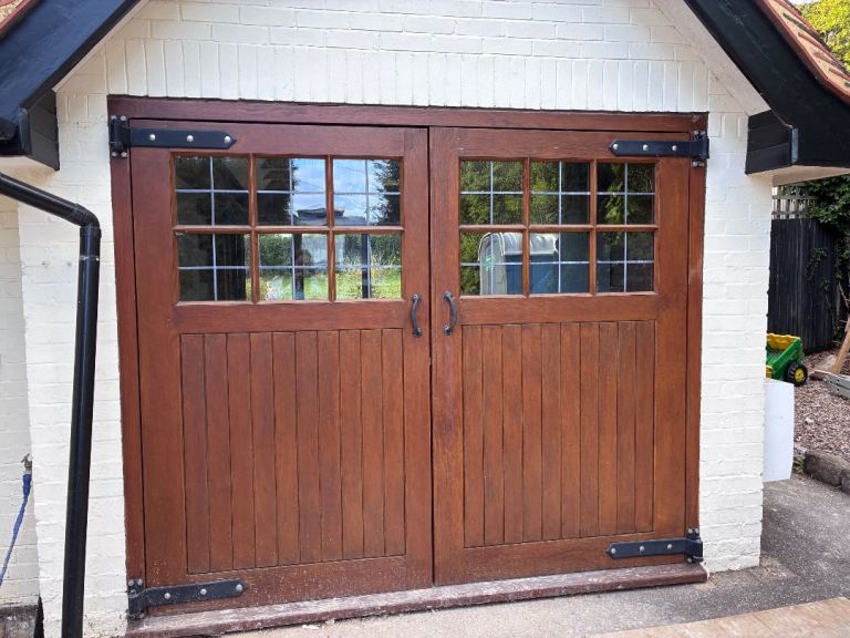 Solid Wood Garage Doors with Windows 