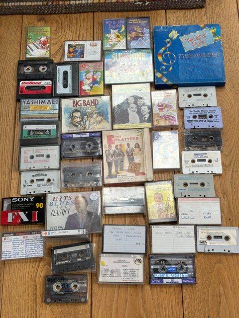 Mixed Cassette Tape Bundle Blank Used Recorded Children’s Albums Head Cleaner
