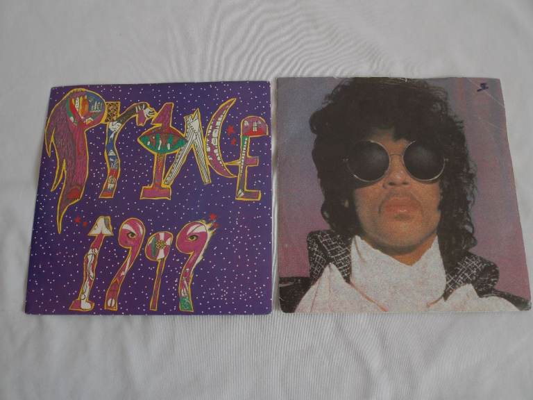 Prince 1999 + When Doves Cry 7" Vinyl Record Single Bundle Good used condition 