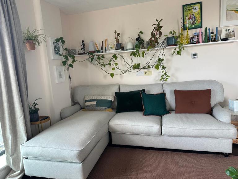 The Tidworth Chaise Storage Sofa Bed - Light Grey, Good Condition