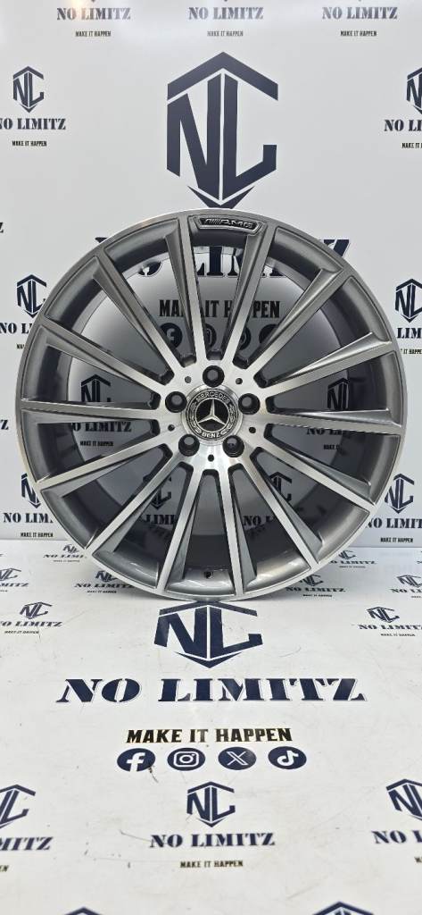 BRAND NEW MERCEDES 20" TURBINE STYLE C CLASS E CLASS S CLASS 5x112 GREY DIAMOND CUT