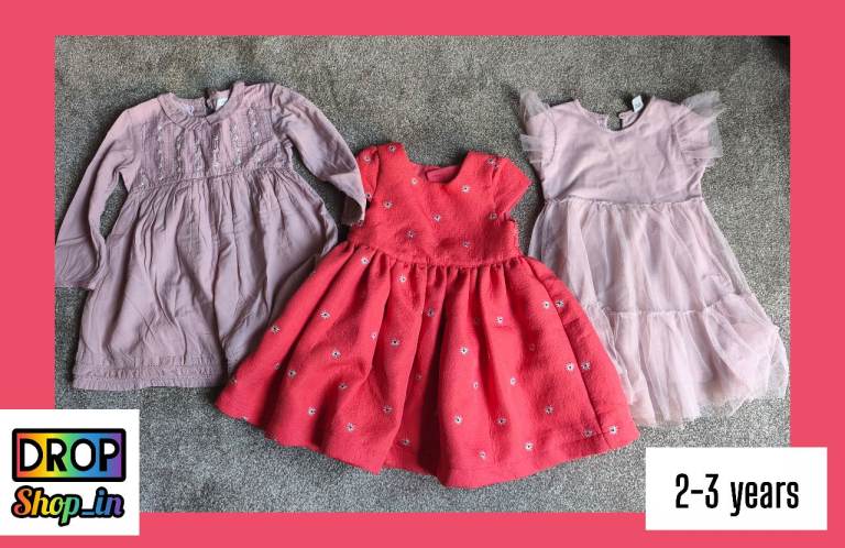 ​Girls Dresses Bundle Next Mothercare 2-3 Years 24-36m Pink Coral Party dress 