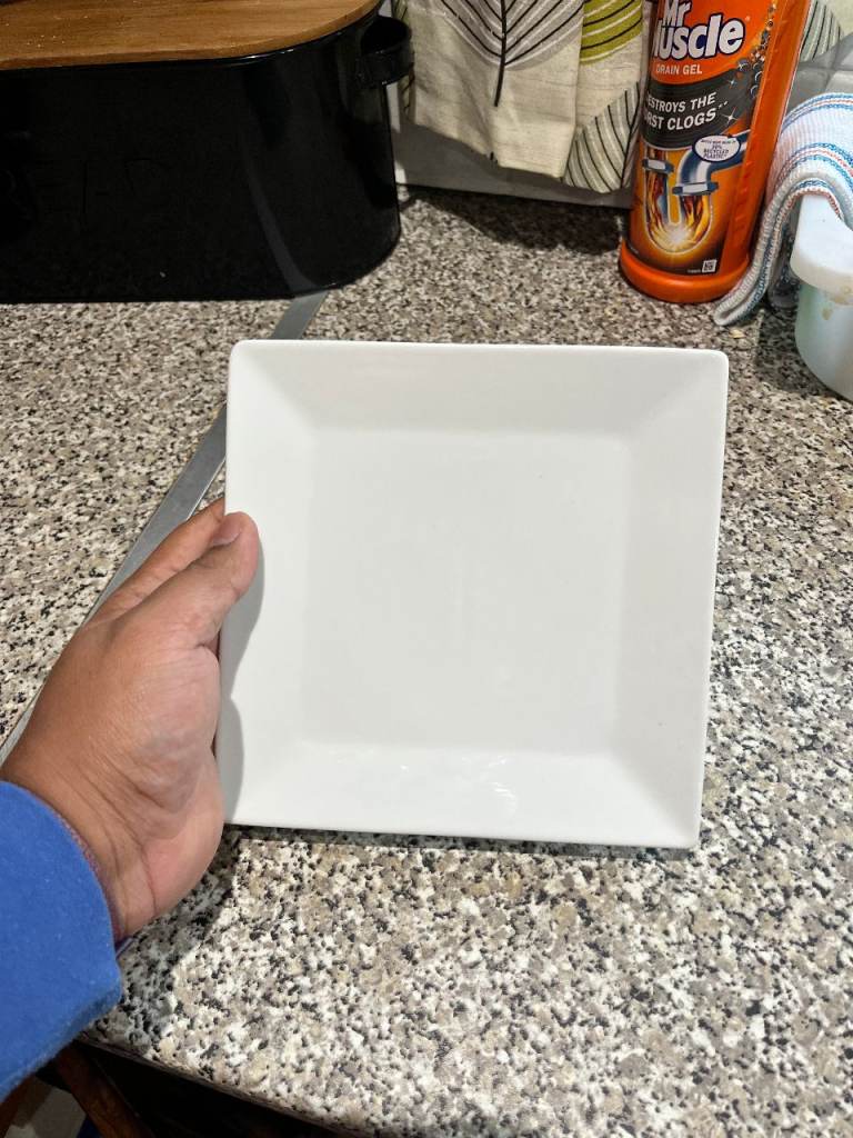 White Square Serving Plates (Small - 4 & Dinner - 6)