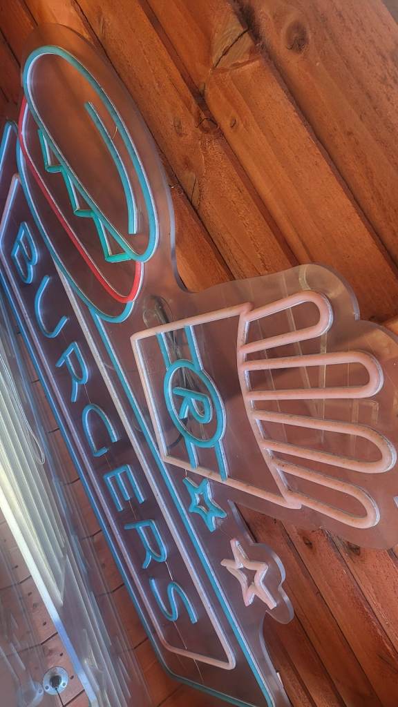 Neon light burgers & desserts 100cm x 90cm