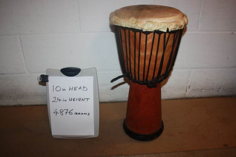 African Wooden Djembe Drum 10in Head x 24in High ~ Weight 4876 Grams ~ £65 ono