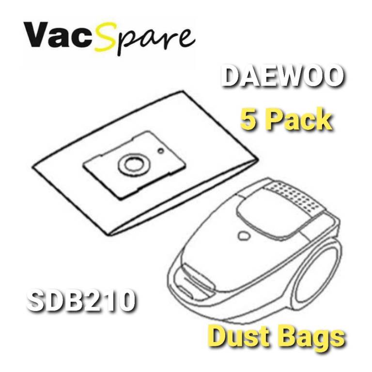 DAEWOO SDB210 Vacuum Dust Bags - 5 Pack