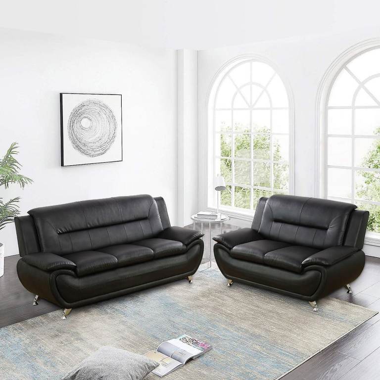 Free Delivery!🚚 SHIRAZ Premium 3+2 Leather Sofa Set | GET WITH FREE DELIVERY & COD !! **