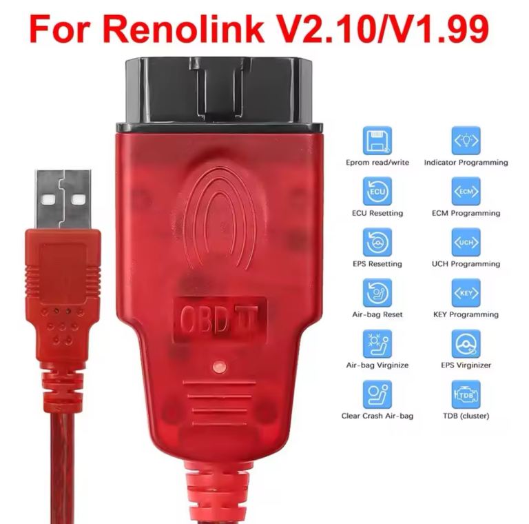 RenOLink 2024 v1.99 Renault Dacia Key Programming ECU ECM diagnostic scanner airbag eps uch