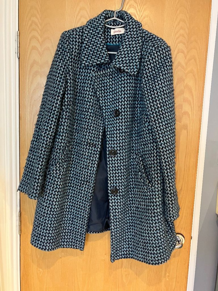 Tweed coat from Louche, worn but in good condition 