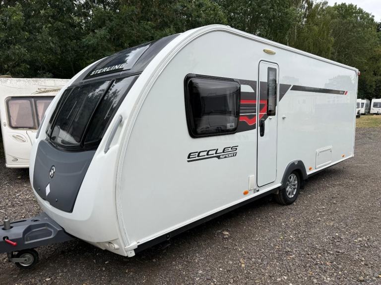 Sterling Eccles sport 584 4 berth fixed island bed with mover and awning caravan