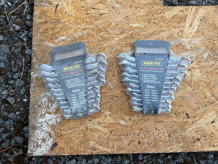 New packs of spanners £8 each