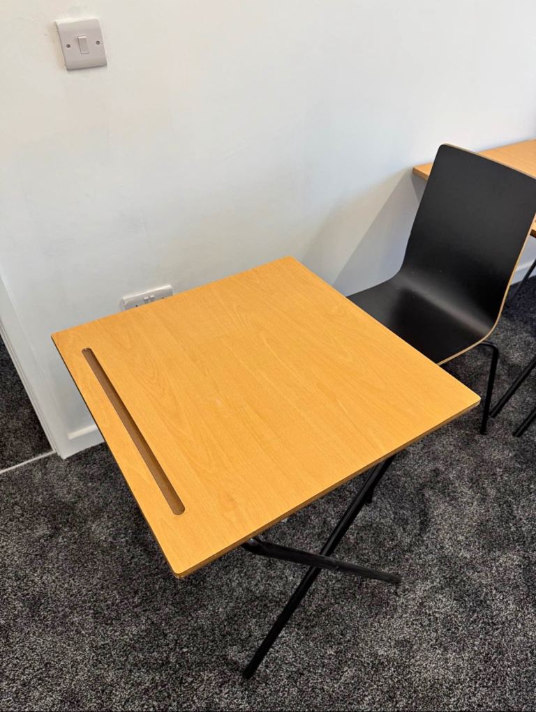 Folding Exam Desk with Metal Legs – Good Condition