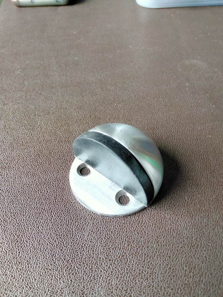 2 Satin finish door stops