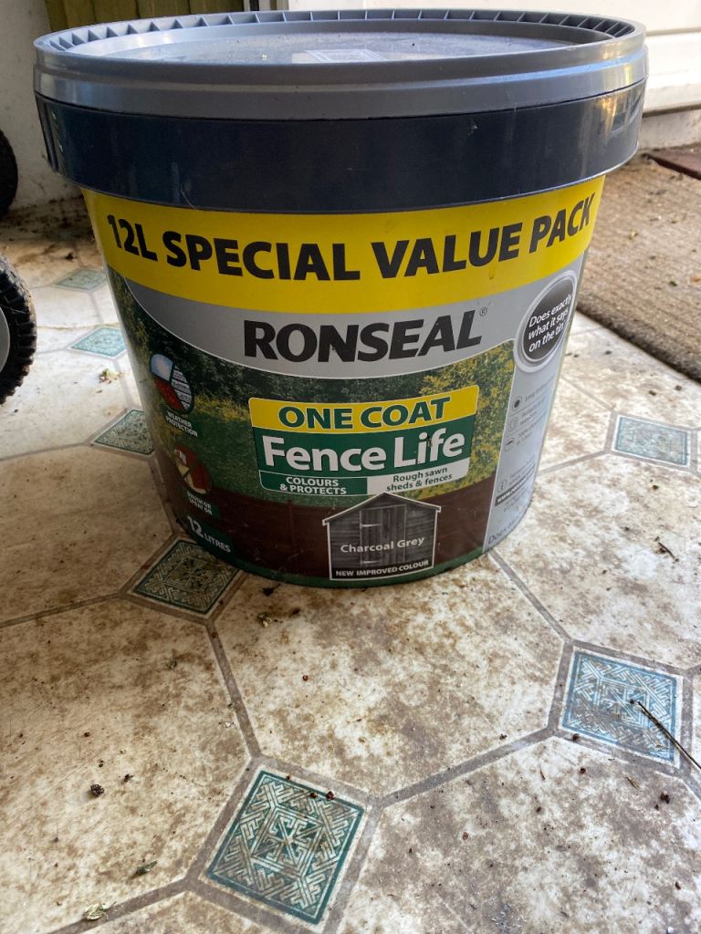Ronseal fence paint - Charcoal Grey