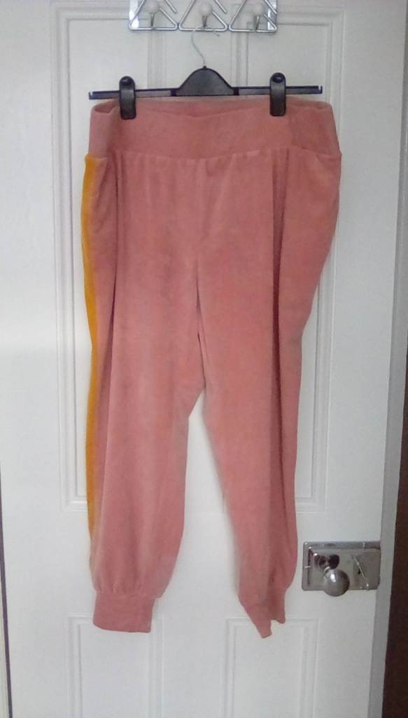 Size XXX Pink Velour Trousers