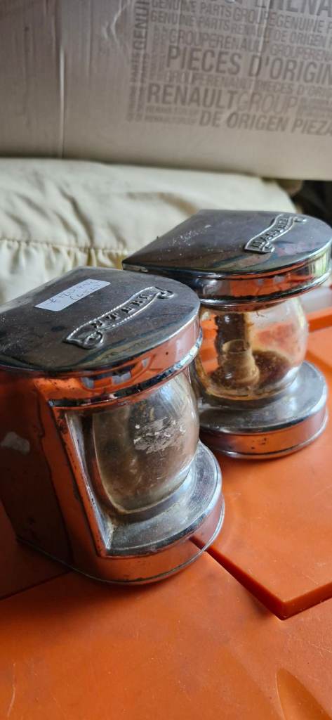 Collectible useable chrome boat lights 