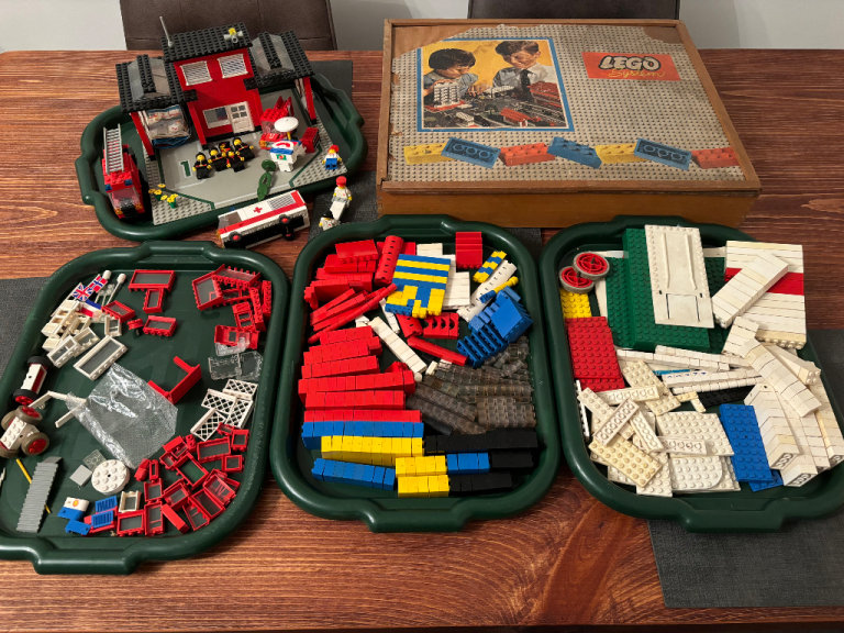 Various Lego including fire station, ambulance & ice cream stall 