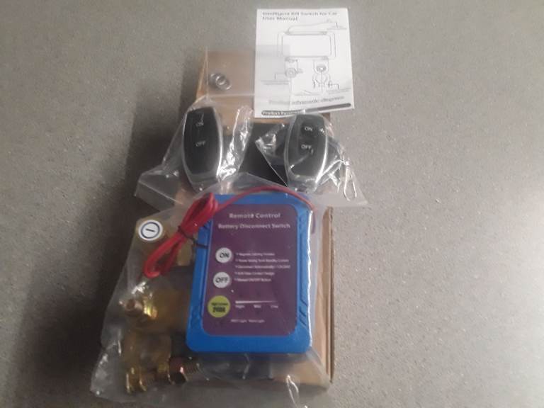 Vehicle anti theft device kill switch as x2 remote controls fits to vehicle battery new 