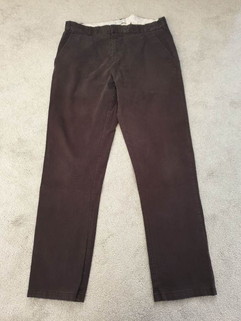 Easy Black Coloured Mens Chinos (32S)