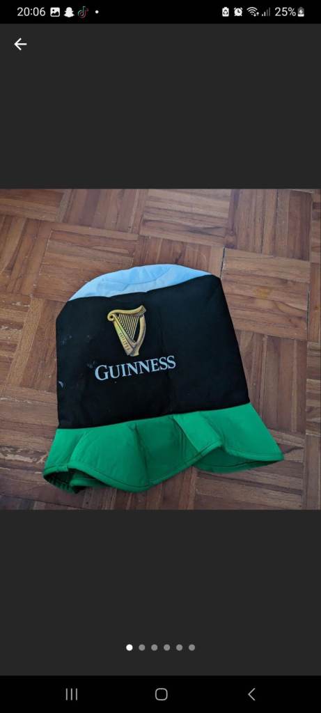 Guinness Bucket Hat – Black and Green, Good Condition