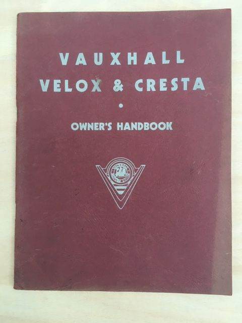 Vauxhall Velox & Cresta manual issued August 1956