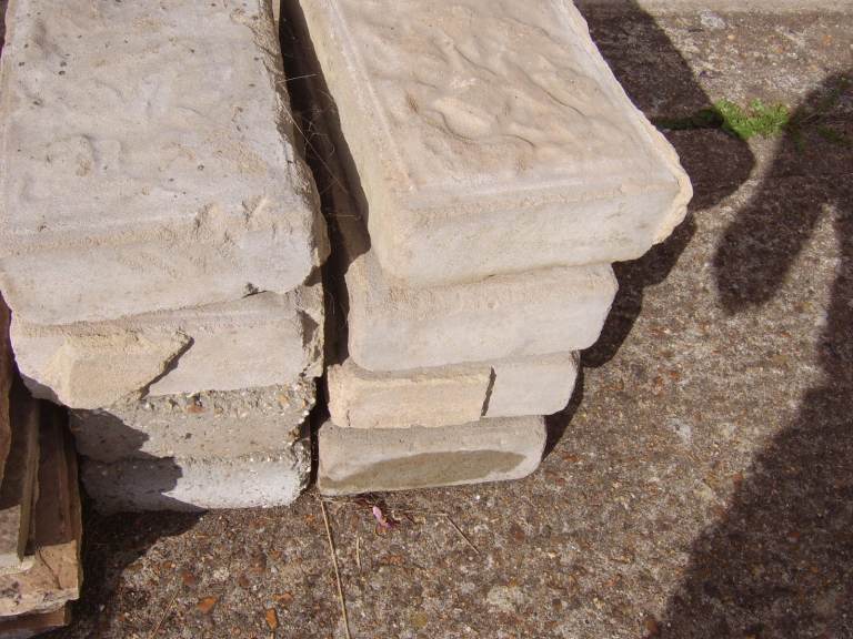  8 concrete blocks could be used under a water butt
