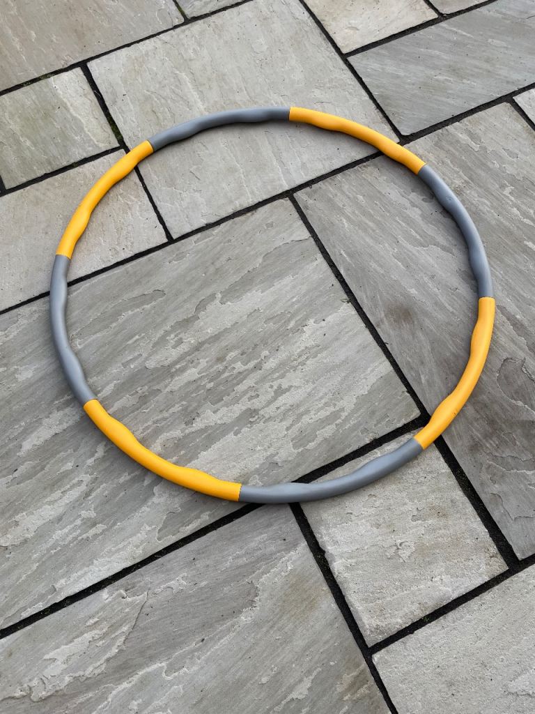 Weighted Hula Hoop – Good Condition, Yellow and Grey