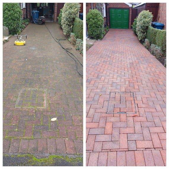 Block paving print restoring 