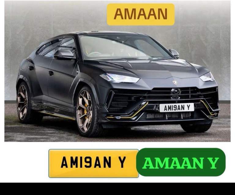Amaan Y private number Dvla reg