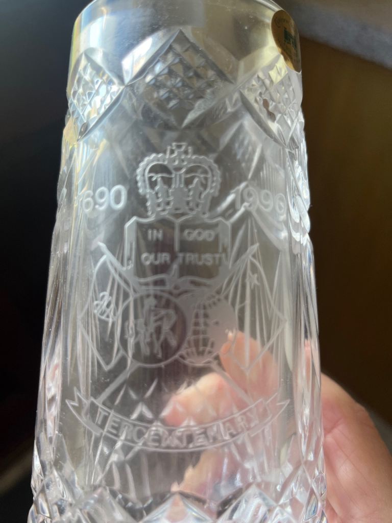 Tyrone Crystal Tercentenary Vase 