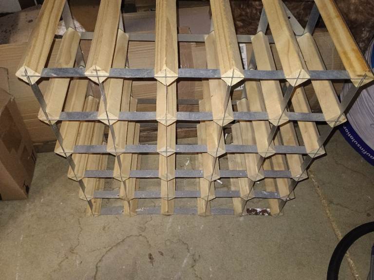 Wooden Wine Rack - Fair Condition, Holds 30 Bottles