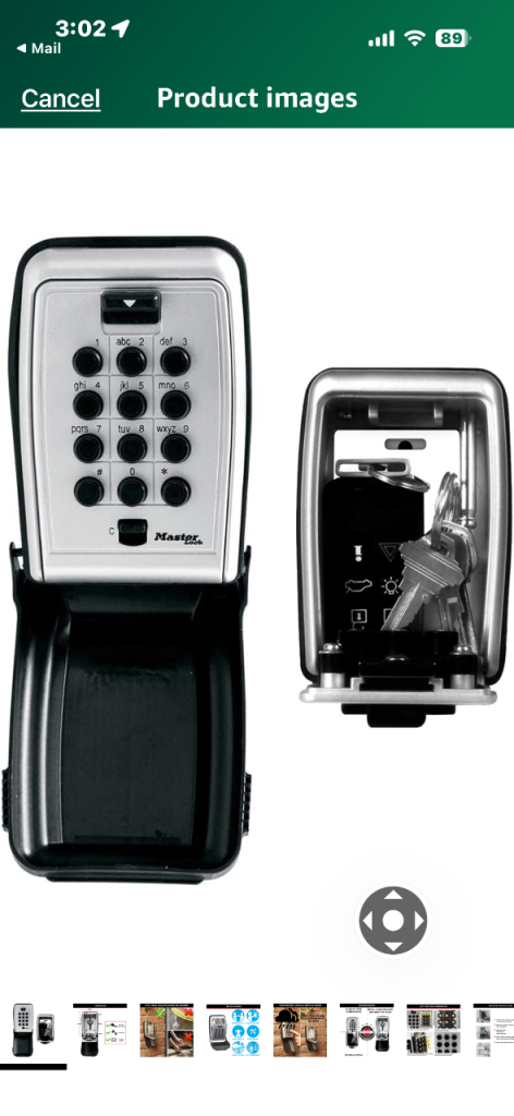 Master lock key safe 