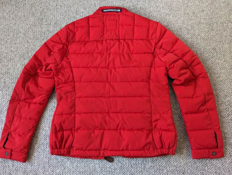 Red Porsche Women's Quilted Jacket - Martini Racing Collection
