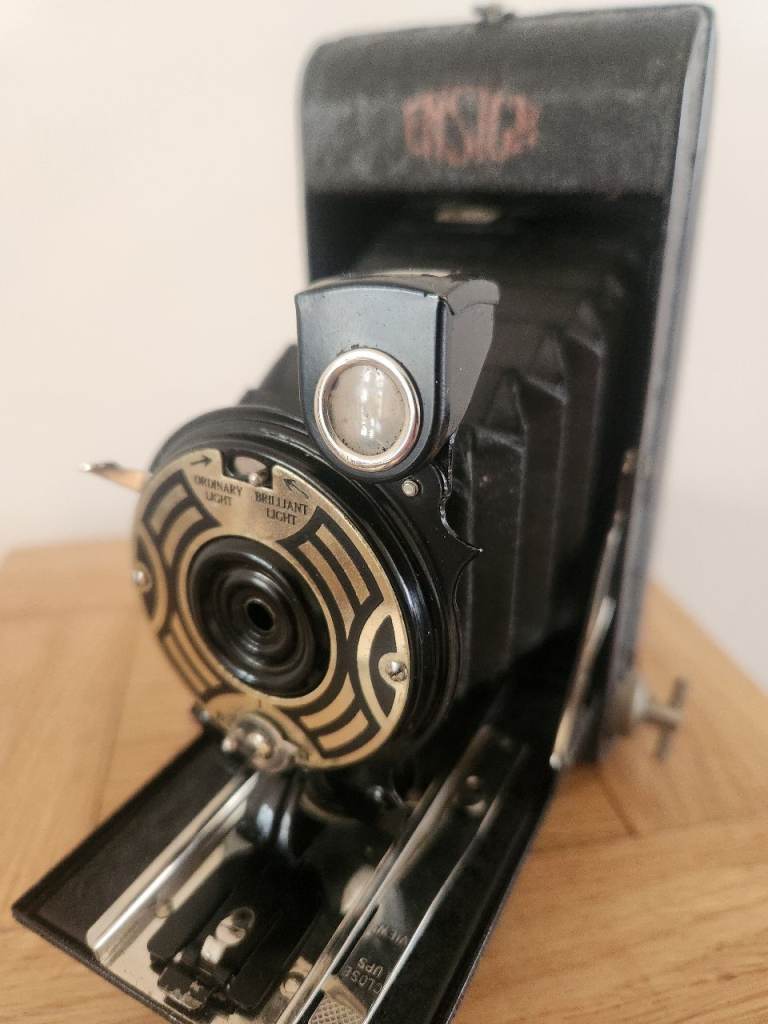 Vintage Ensign Pocket Twenty Folding Camera – Art Deco 1930s British Camera – Made in England