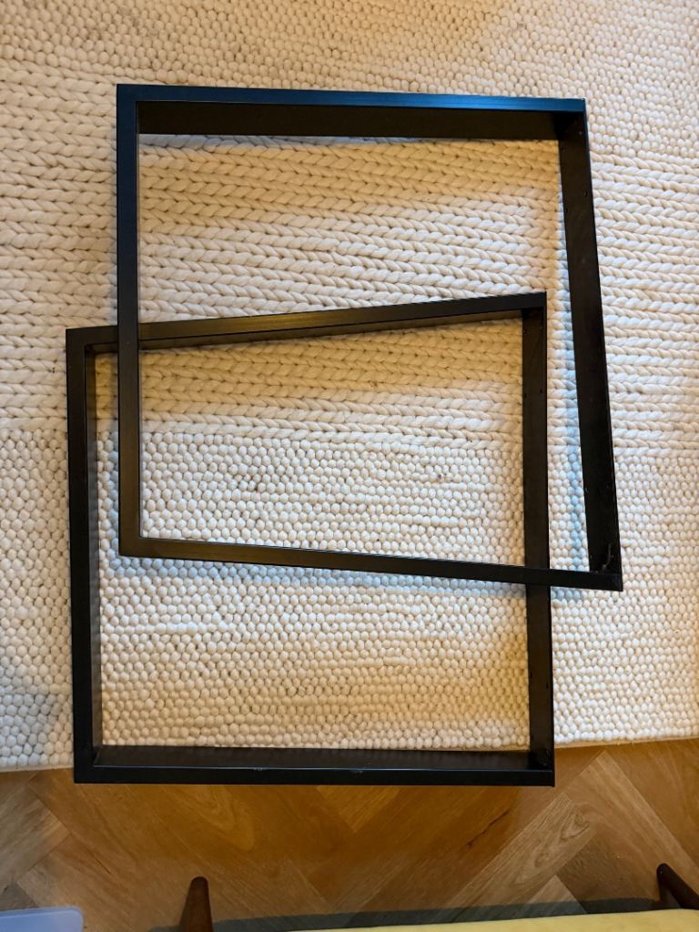 Two Black Metal Table Legs - Good Condition