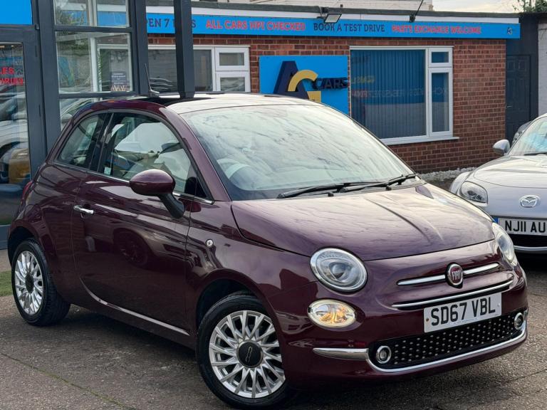 2018 Fiat 500 1.2 Lounge Hatchback 3dr Petrol Manual Euro 6 (s/s) (69 bhp) HATCHBACK Petrol Manual