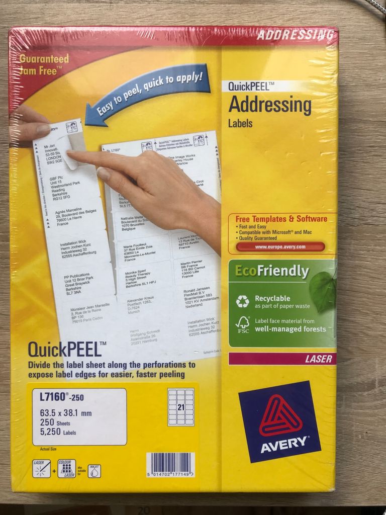 Avery Addressing Labels