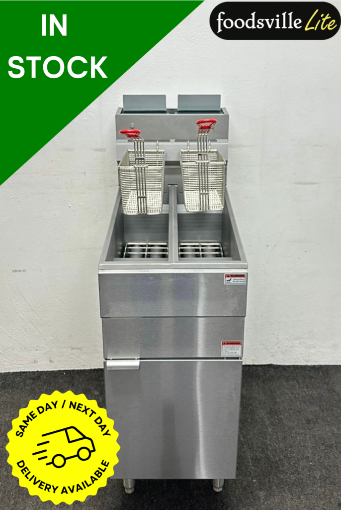 NEW Foodsville Lite 2 Pan 2 Basket High Output Gas Fryer - PAY OVER 6 MONTHS OR 15% OFF!  
