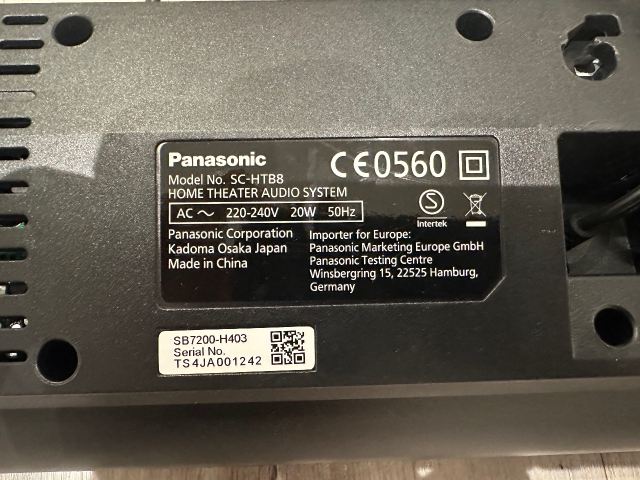Panasonic SC-HTB8 Soundbar – Home Theater Audio System, £10.00 for