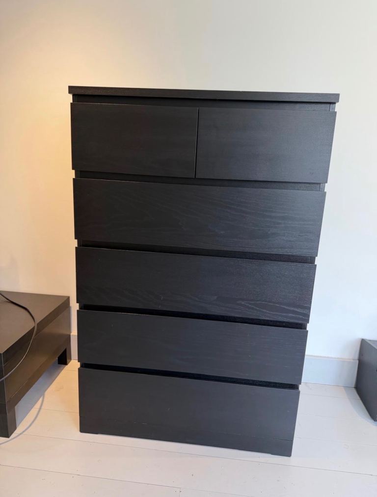 ikea black malm 6 drawer dresser MALM Chest of 6 drawers, Black-brown, 160X78cm Home Swede Home