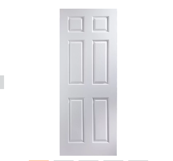 Jed Wen 6 Panel Unglazed Cottage White Woodgrain Internal Door