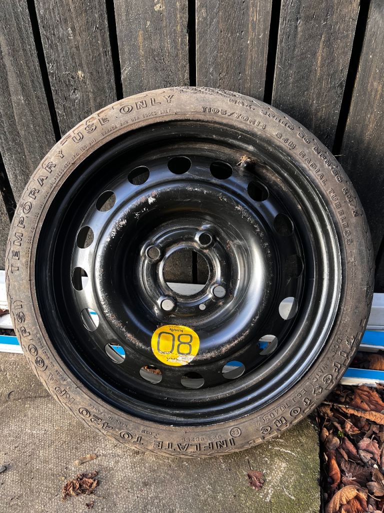 New Genuine Nissan Micra K12 Space Saver Spare Wheel Firestone 105/70R14 NEVER USED