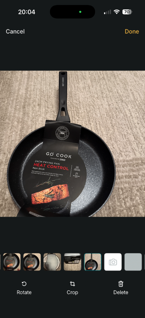 New go cook 24cm  frying p heat control no stickl