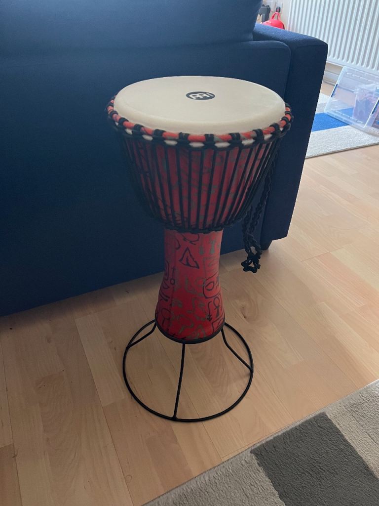 Meinl Travel Series 10'' Djembe Goat Head, Pharaoh's Script - With Stand - Excellent Condition