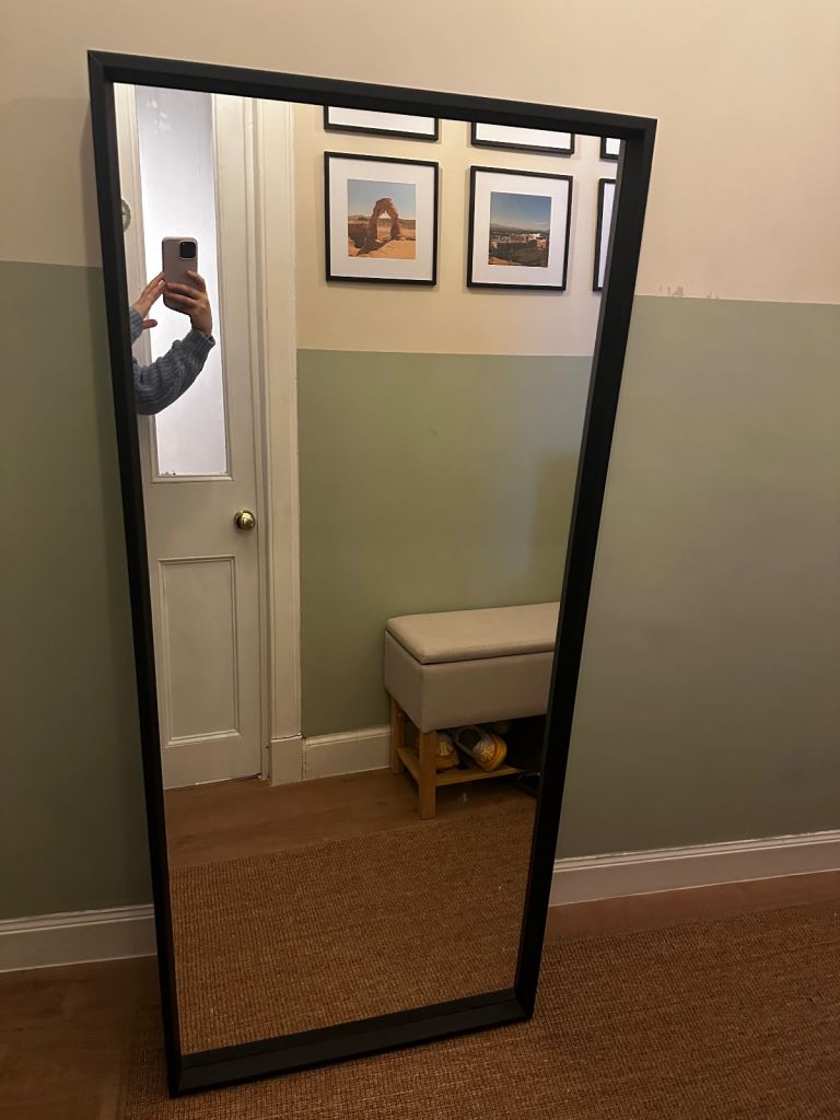 Ikea NISSEDAL Mirror, black, 65x150 cm- collection only