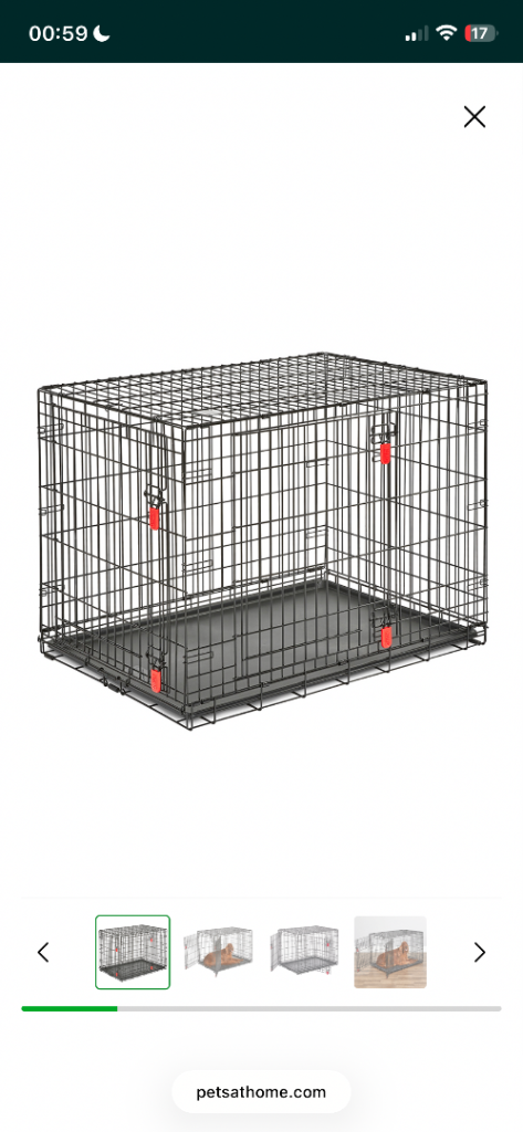 KONG Ultra-Strong Two Door Secure Folding Dog Crate Large