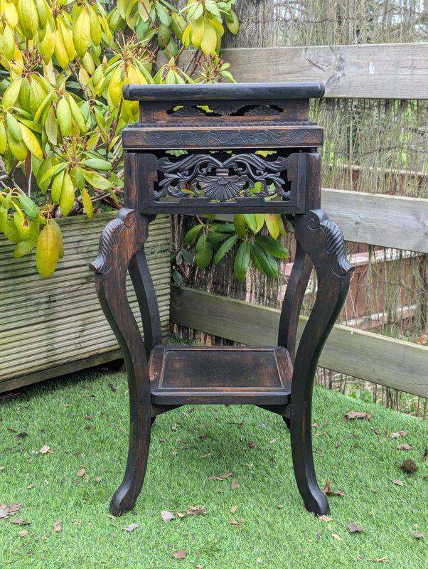 Vintage Oriental stand, plant stand