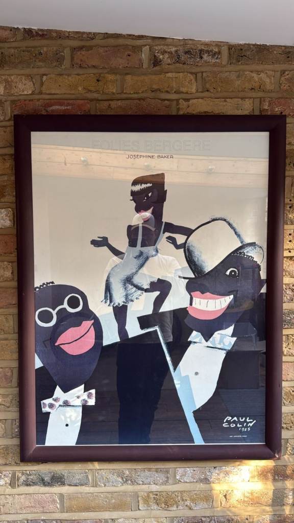 £50 / Vintage French poster, framed, highly decorative