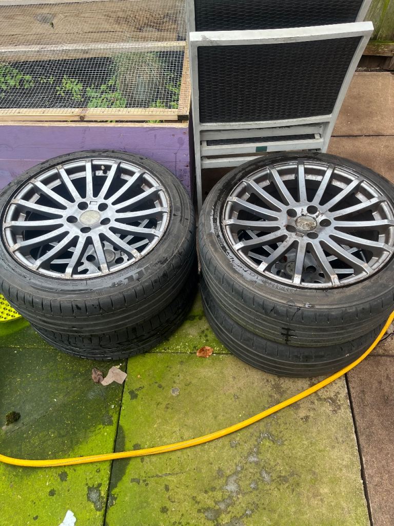 Set of alloy wheels for late transit connect