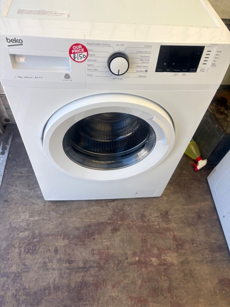 Beko WTG721M1W 7kg White Washing Machine - Good Condition